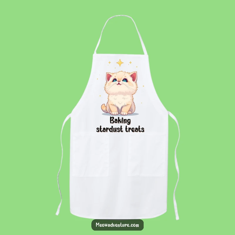 Funny Kitten Starry Sky Apron: Cook Under the Stars with This Whimsical Design