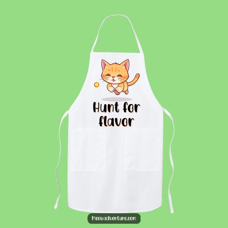 Funny Laser Cat Apron: Cook with the Spirit of the Chase