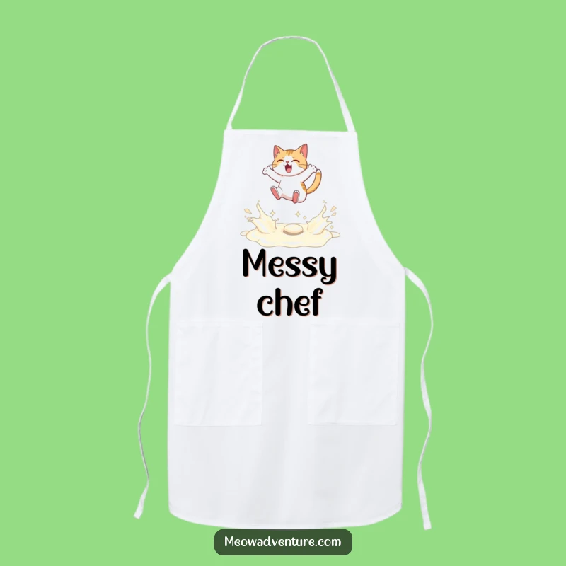 Funny Cat Apron - Milk River Chef - Determined Culinary Leap