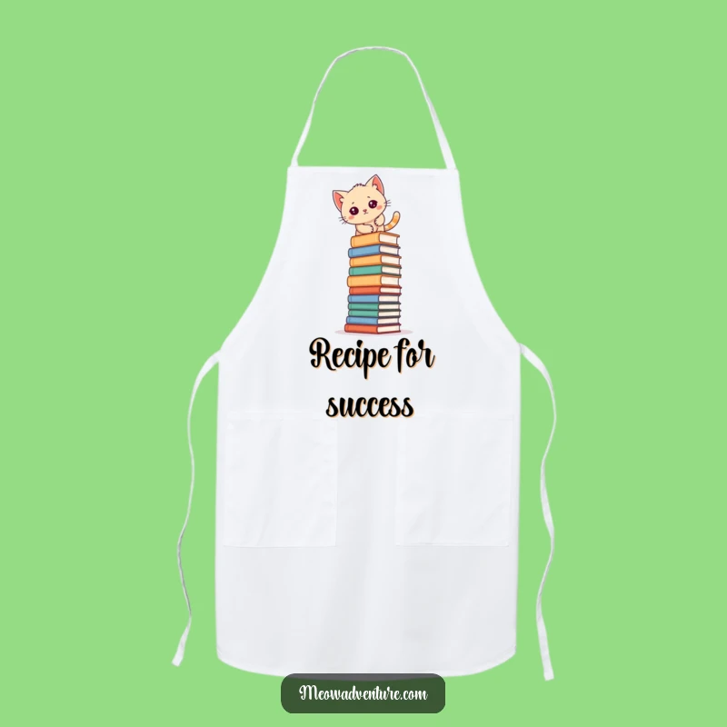 Funny Kitten Book Climb Apron: Hilarious Chef's Wear for the Literary Cook
