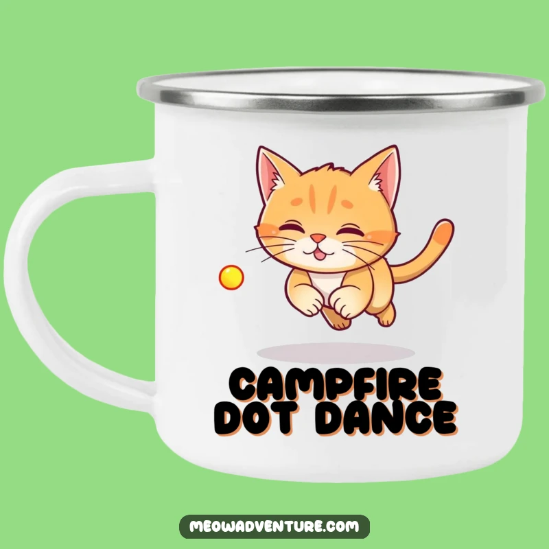 Funny Laser Cat Camping Mug: Fuel Your Adventures with Feline Fun