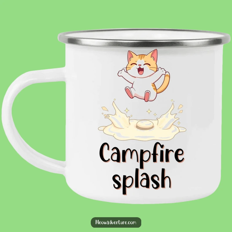 Funny Cat Camping Mug - Milk River Challenge - Determined Outdoor Gift