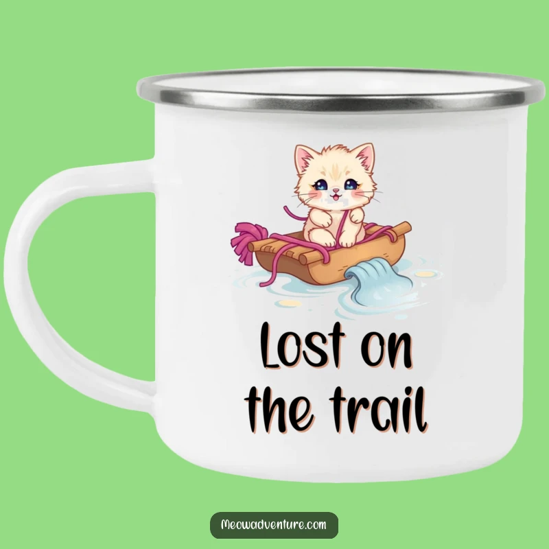 Funny Yarn Raft Kitten Camping Mug Adventure in Every Sip Funny Gift