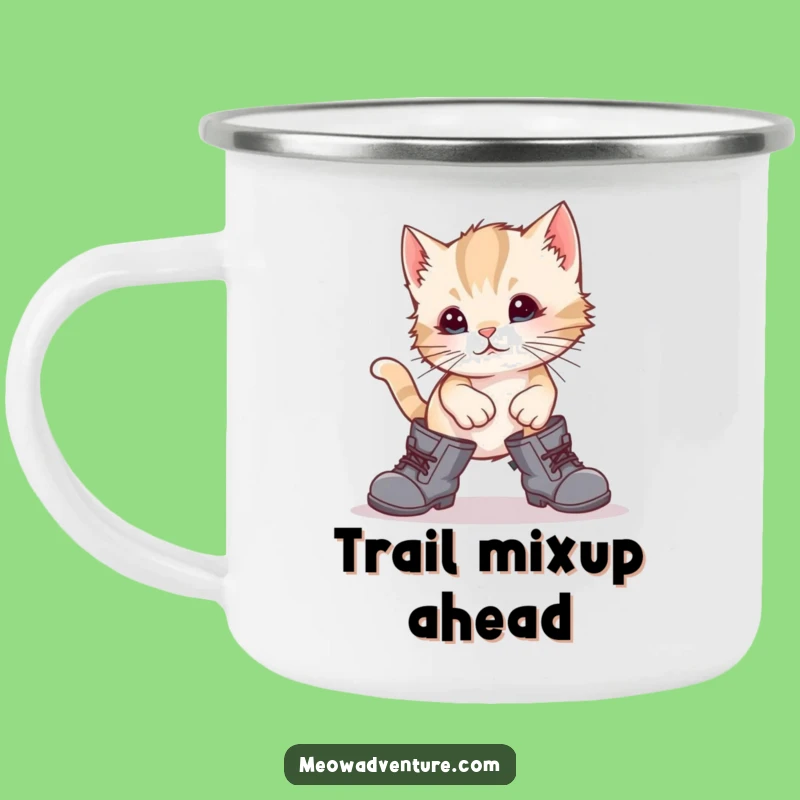 Funny Kitten Boots Camping Mug: Sip Your Coffee with This Hilarious Outdoor Gear