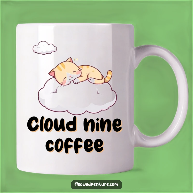 Funny Sleepy Cat Cloud Mug - Dreamy Comfort and Coffee Delight!