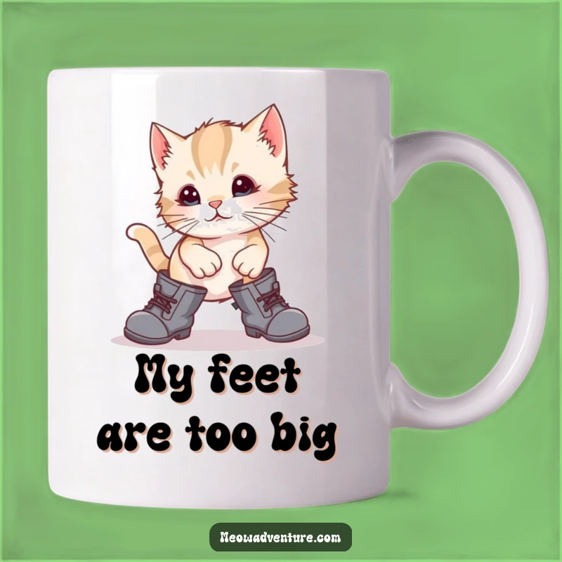 Funny Kitten in Boots Mug: A Hilarious Gift for Clumsy Cat Lovers