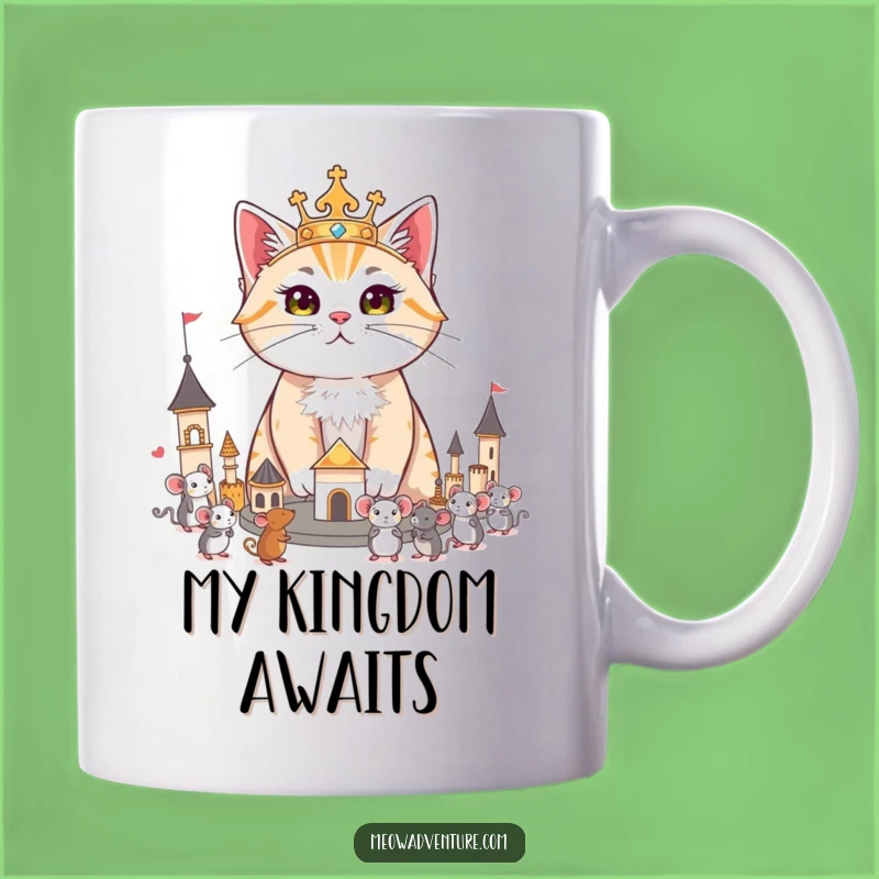 Funny Regal Cat King Mug - Rule Your Morning with Humor!