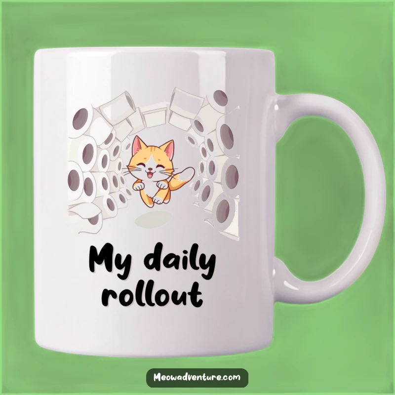 Funny Swift Cat Mug: TP Tunnel Dash - Hilarious Gift!