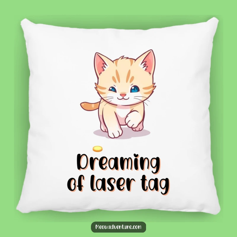 Playful Kitten Laser Chase Pillow: Soft Comfort for Feline Fun