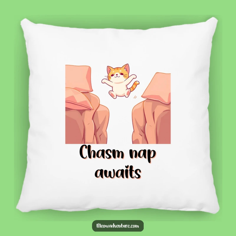 Funny Adventurous Cat Cushion Leap Pillow: Comfy Thrills for Your Home