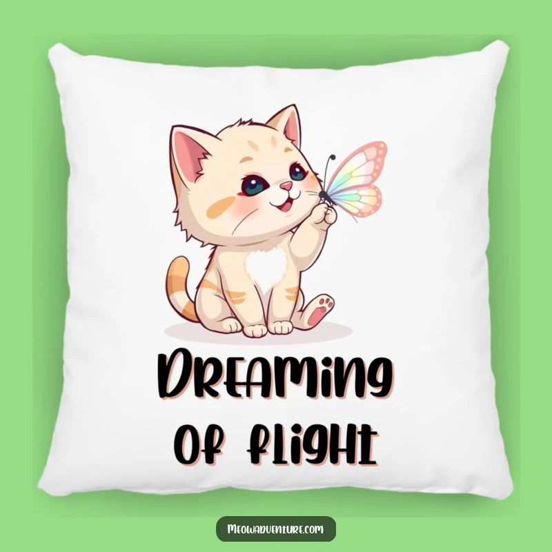 Funny Cat Pillow - Magical Playtime - Whimsical Decorative Cushion