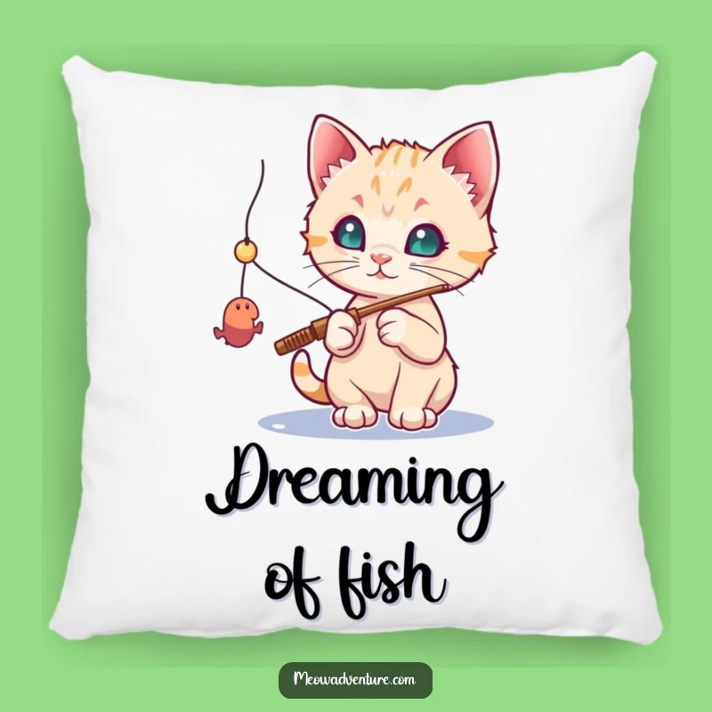 Funny Fishing Kitten Pillow: Toy Mouse Catch - Cozy Funny Gift!
