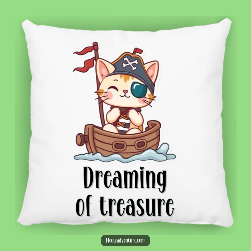 Funny Pirate Cat Pillow: Comfy & Hilarious Sailing Feline Accent Pillow for Cozy Fun