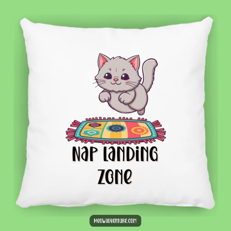 Funny Cat Rug Leap Pillow: Snuggle Up with Playful Feline Comfort