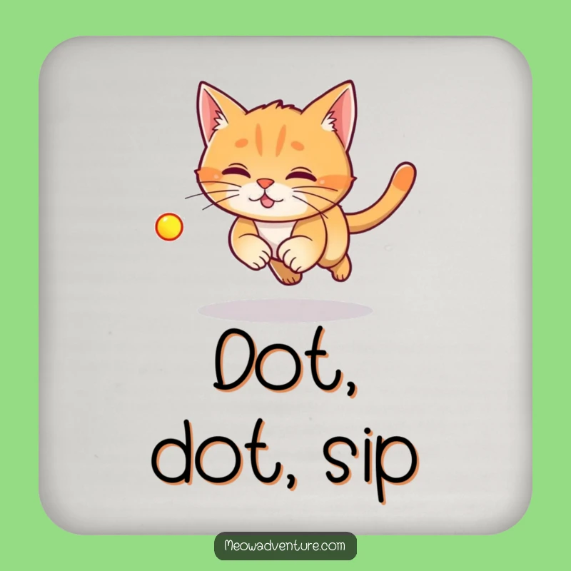 Funny Laser Cat Drink Coaster: Protect Surfaces with Playful Feline Style