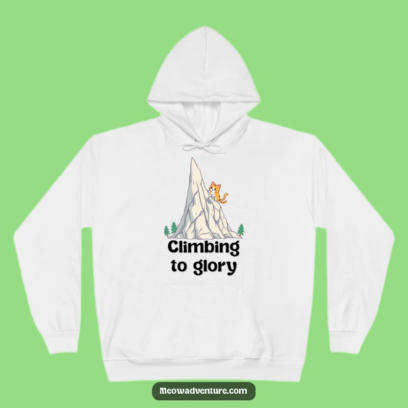 Cozy Funny Cat Crystal Mountain Hoodie: Warmth for Your Inner Explorer