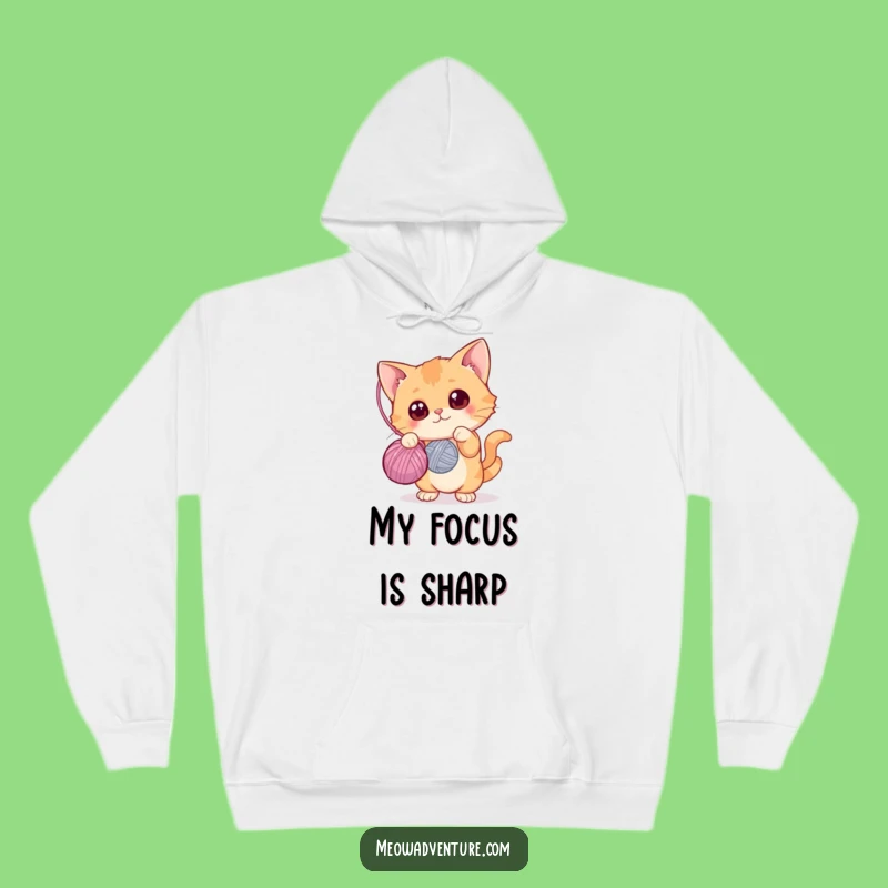 Funny Cat Yarn Ball Hoodie: Cozy Curiosity, Ultimate Funny Gift for Cat Lovers