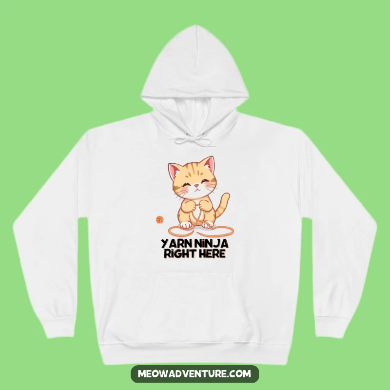 Funny Clever Cat Yarn Maze Hoodie - Cozy and Hilarious Gift Idea!