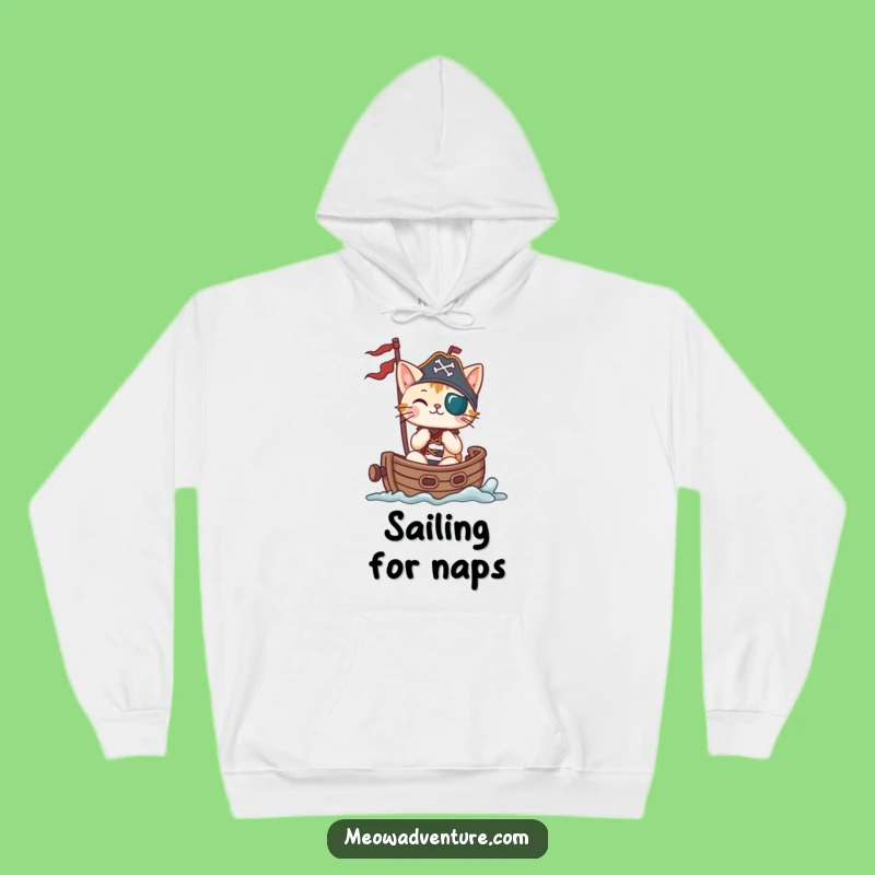 Funny Pirate Cat Hoodie: Cozy Up with this Hilarious Sailing Feline Warm Winter Gift