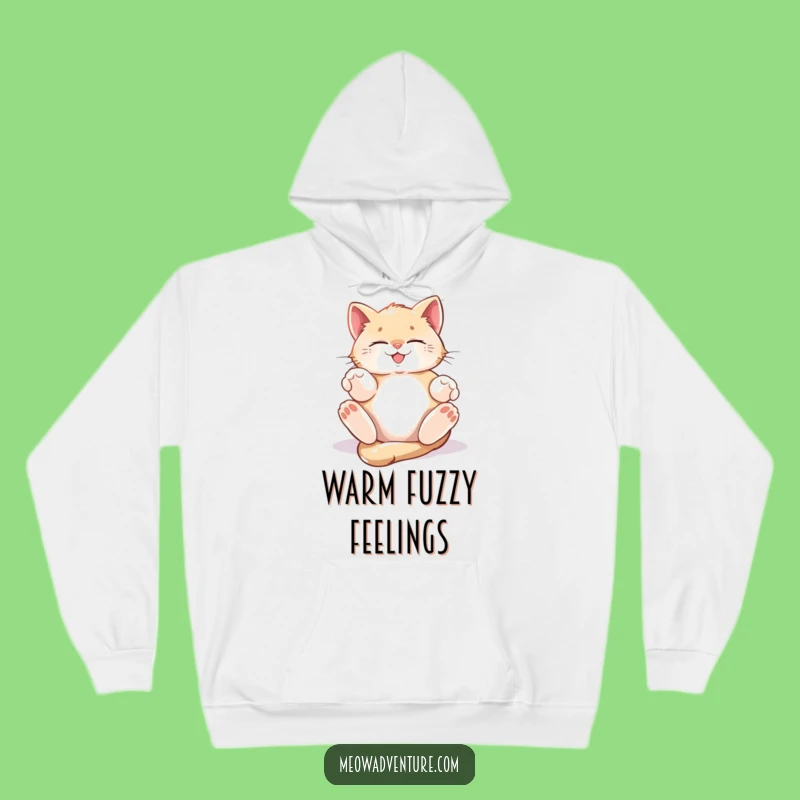 Funny Blissful Kitten Hoodie: Cozy Comfort in a Sunbeam - Great Gift