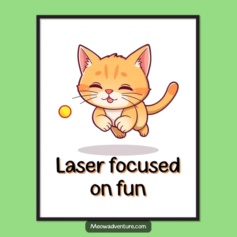 Free Printable Wall Art: Laser Cat Focus - Energetic Decor Download!