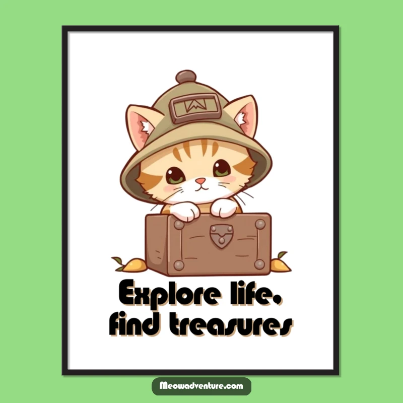 Funny Free Printable Kitten Wall Art: Explorer's Secret, Quirky Downloadable Decor