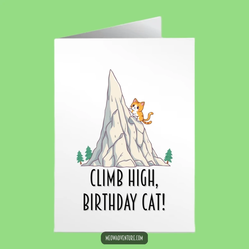 Free Printable Birthday Card: Brave Cat Crystal Climb, Epic Downloadable Gift!