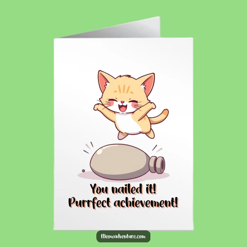 Free Printable Congrats Card: Hilarious Kitten Jump! Amazing DIY Gift Idea