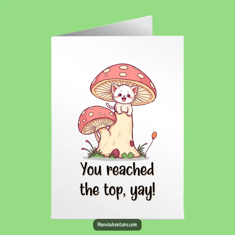 Free Printable Congrats Card: Kitten's Big Achievement - Funny Downloadable Gift
