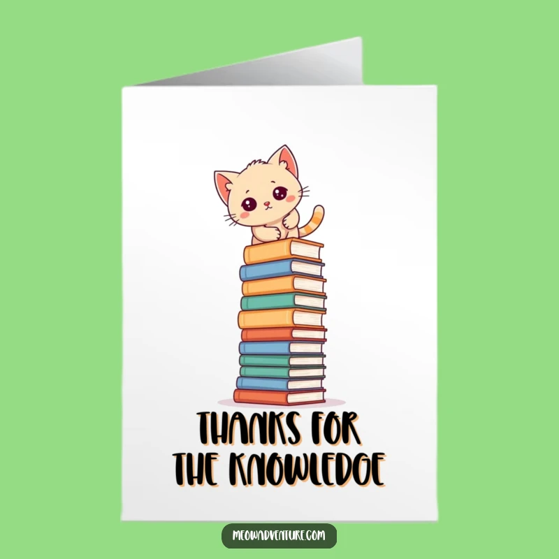 Free Printable Thank You Card: Grateful Kitten Book Pilgrim, Downloadable Thanks