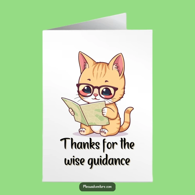 Free Printable Thank You Card: Smart Cat Guides Thanks, Clever DIY Gift