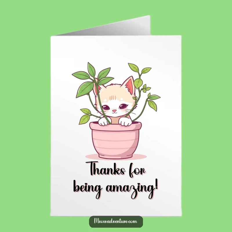 Free Printable Thank You Card: Stealth Kitten Thanks - Funny Downloadable!