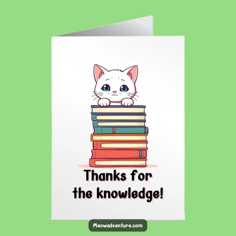 Free Printable Thank You Card: Cat's Curiosity - Grateful Reads!