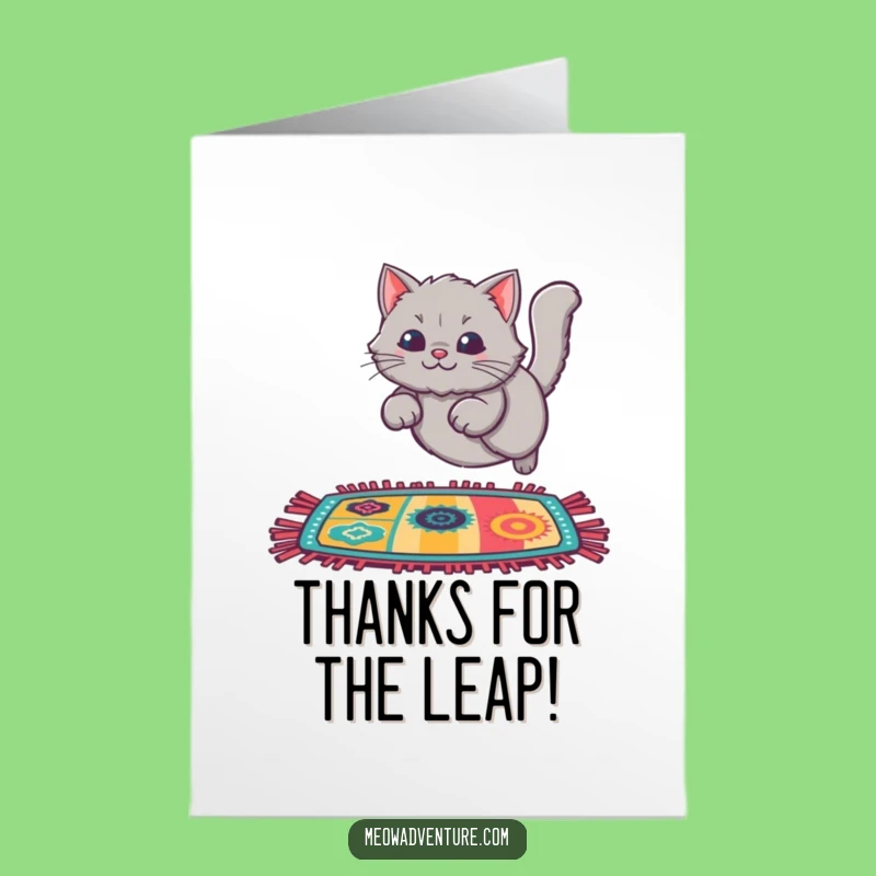 Free Printable Thank You Card: Colorful Thanks - A Purrfect Gesture!