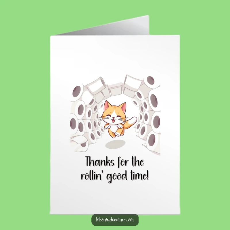 Free Printable Thank You Card: Cat TP Chaos, Express Thanks with a LOL Downloadable Gift
