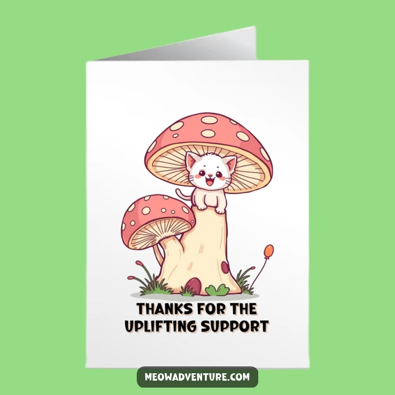 Free Printable Thank You Card: Grateful Kitten's Climb - Downloadable Gift