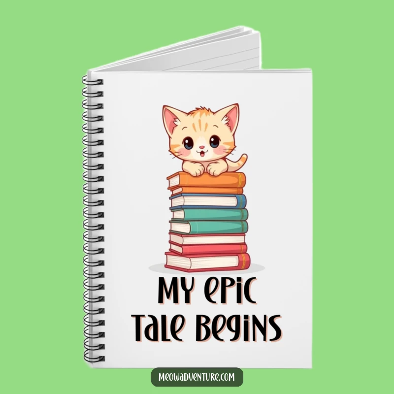 Adventurous Kitten Book Climb Notebook: Journal Your Deepest Thoughts