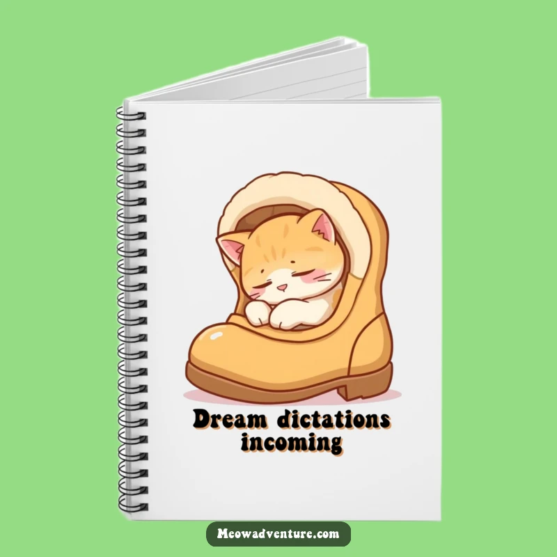 Funny Sleepy Cat Boot Notebook - Cozy Journaling, Hilarious Gift for Dreamers