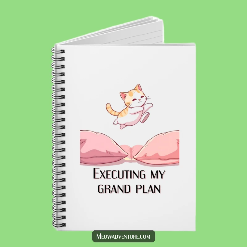 Funny Cat Leaping Notebook: Jot Down Ideas with Feline Acrobatics