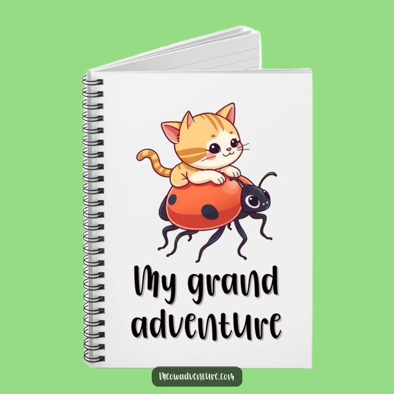 Funny Cat Ladybug Notebook - Jot Down Your Adventures in Style!