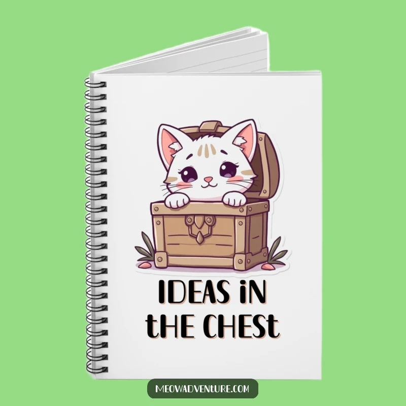 Funny Cat Treasure Chest Notebook: Jot Down Your Most Curious Ideas