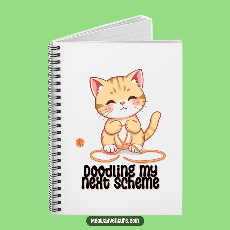 Funny Clever Cat Yarn Maze Notebook - Jot Down Brilliant Ideas!