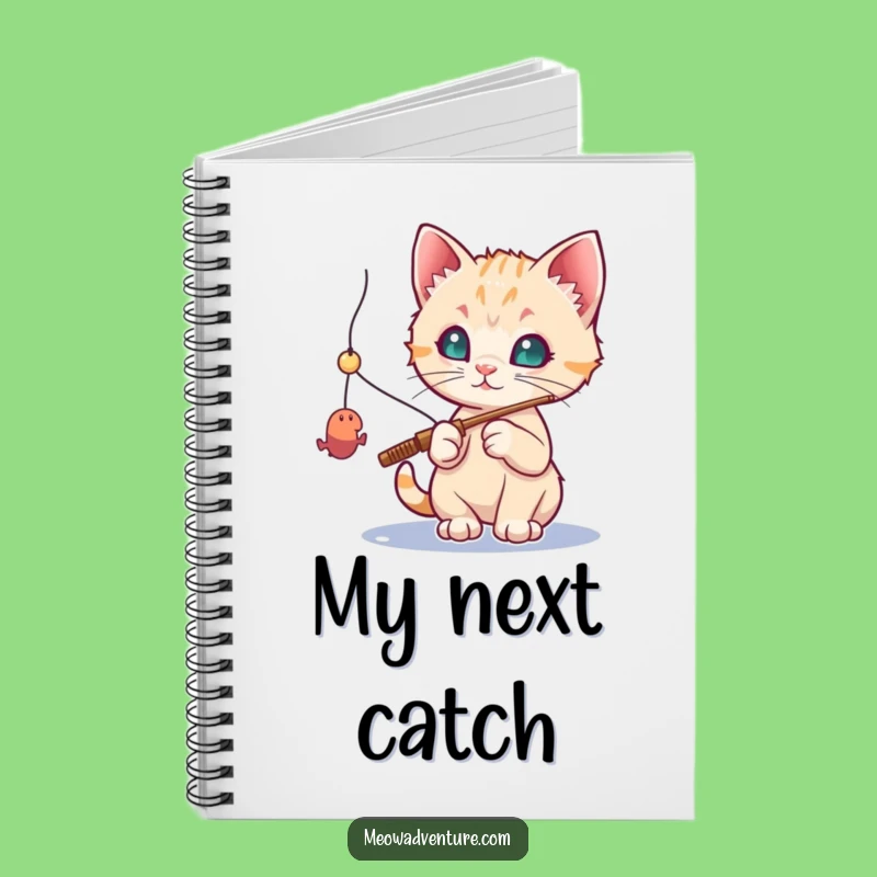Funny Fishing Kitten Notebook: Toy Mouse Catch - Jot Down Your Ideas Funny Gift!