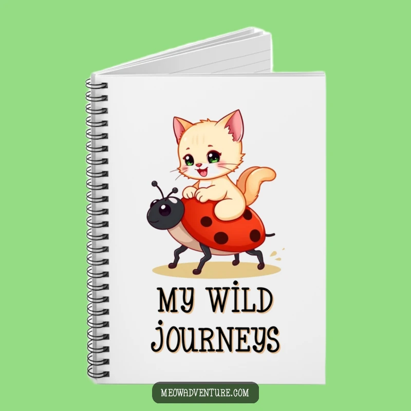 Funny Kitten Ladybug Notebook - Jot Down Your Whimsical Ideas