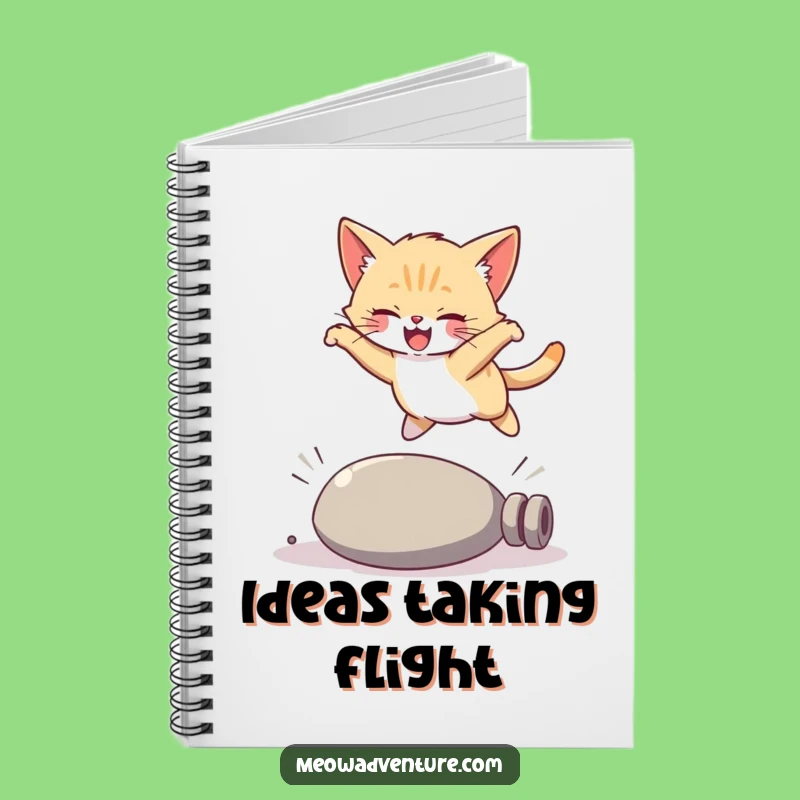 Funny Kitten Notebook: Jot Down Ideas with a Hilarious Leap Cover