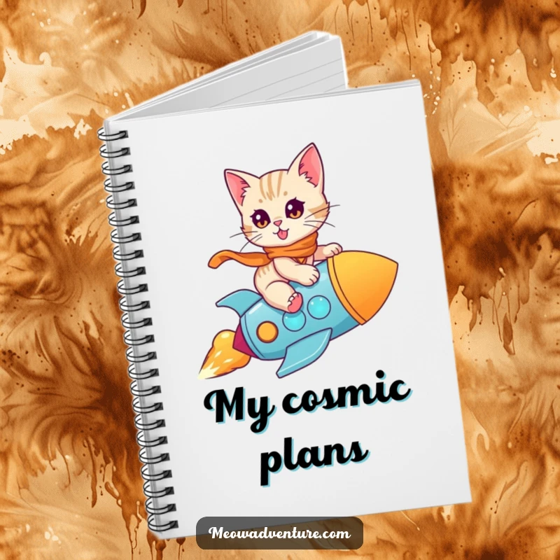 Funny Kitten Rocket Notebook: A brave kitten rockets across the cover, inspiring bold ideas and fun with every page.