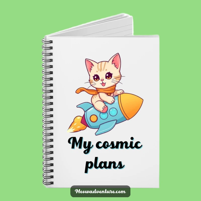 Funny Kitten Rocket Notebook: Jot Down Your Boldest Ideas