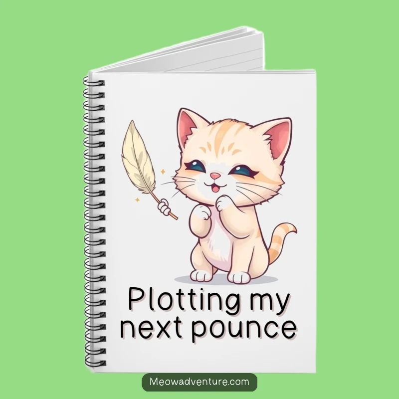 Funny Mischievous Kitten Notebook: Feather Journal, Hilarious Cat Gift for Notes