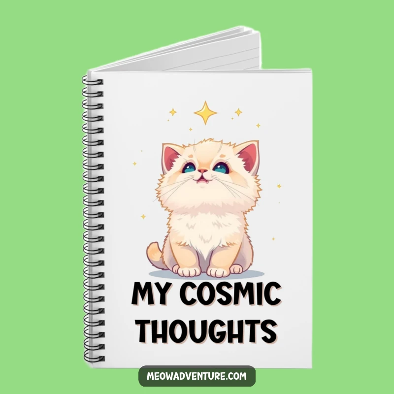 Funny Kitten Starry Sky Notebook: Jot Down Your Thoughts Under the Stars