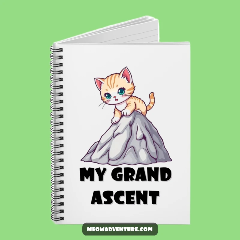Funny Kitten Mountain Notebook - Climber Journal, Perfect Gift
